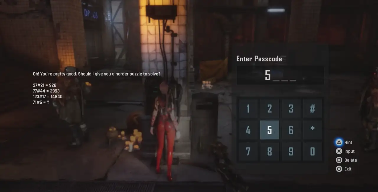 Stellar Blade Wisdom Puzzle 5005 passcode screenshot