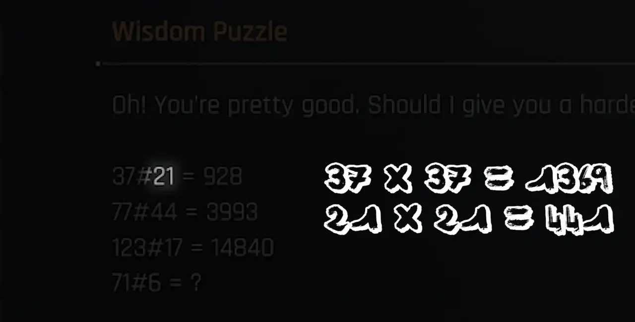 Stellar Blade Wisdom Puzzle formula screenshot